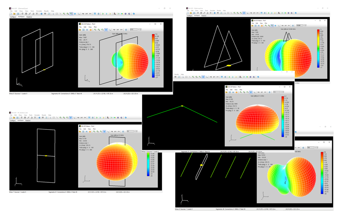 Explore 5 Antenna Models with Less Than 50 Segments in AN-SOF Trial Version