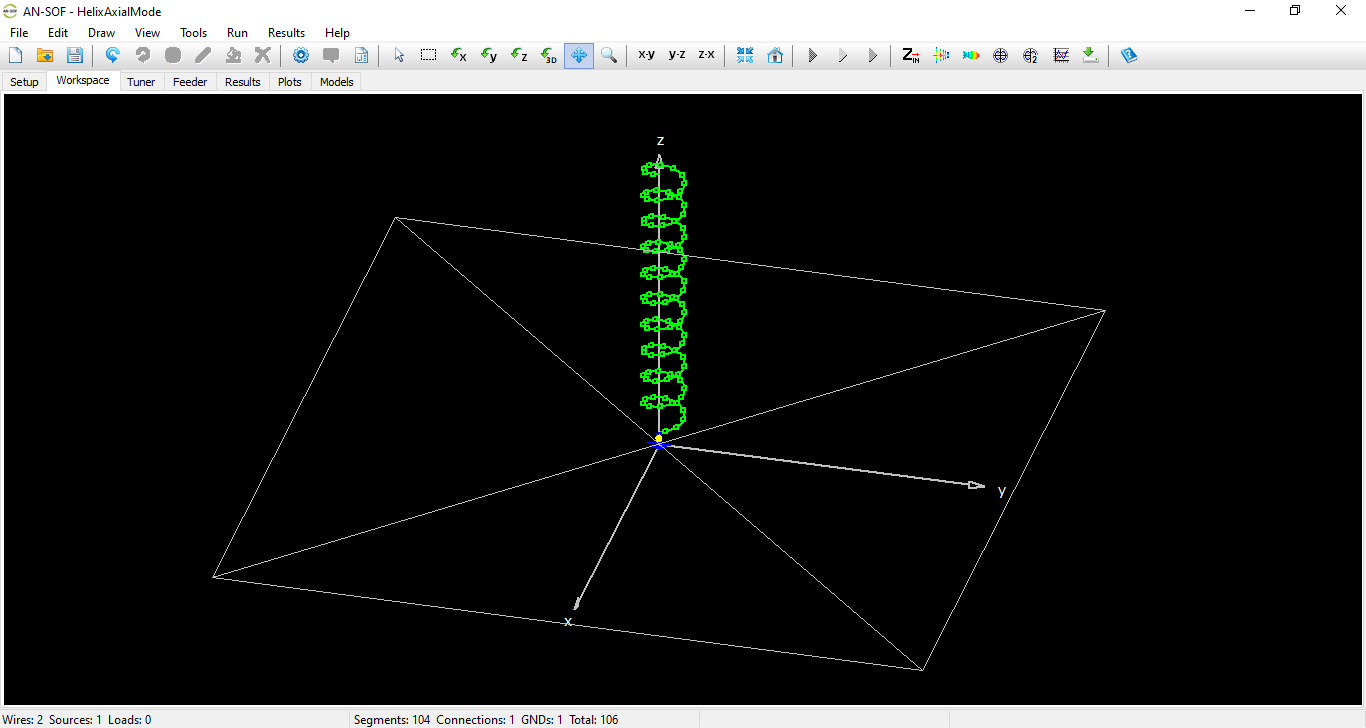 Modeling Helix Antennas in Axial Radiation Mode Using AN-SOF